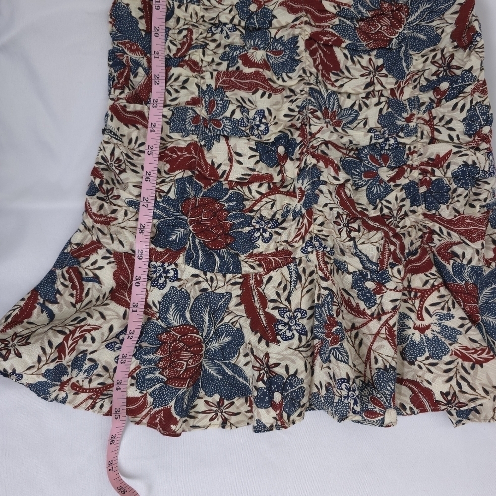 Walter Baker Josie Ruched Floral Dress V Neck Short Sleeve Size 2 - Picture 8 of 13